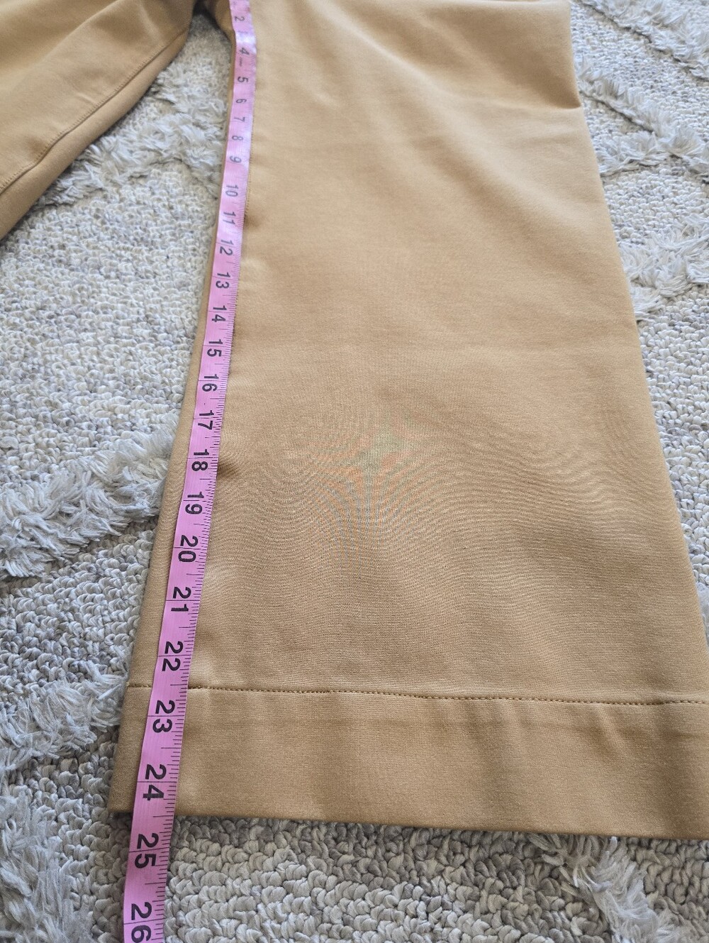 Maeve Anthropologie Colette Cropped Wide-Leg Pants: Ponte Edition Khaki Tan 28 - Picture 6 of 8